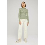 Kobiety T SHIRT TOP | TOM TAILOR DENIM STRIPED - Bluzka z długim rękawem - green navy stripe/khaki - MW96972