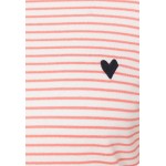 Kobiety T SHIRT TOP | TOM TAILOR STRIPE BOAT NECK - Bluzka z długim rękawem - white peach/morelowy - VX79210