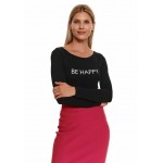 Kobiety T SHIRT TOP | Top Secret Bluzka z długim rękawem - czarny - PL85718